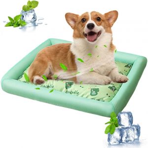 Tapis Rafraîchissant Pour Chien,Respirant Tapis Rafraichissant Chat Avec Fond Antidérapant,Matelas Rafraichissant Chien Pour Animaux Domestiques,Lavable Tapis De Chat Auto-Refroidissant - Neuf