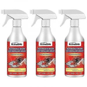 3pcs moteur automobile rat souris spray répulsif protection naturelle du véhicule - Neuf