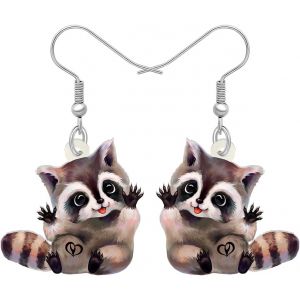 Kal-Acrylique Mignon Brun Nord Raconter L'arbre Boucles D'oreilles Ourson Cartoon Jungle Animaux Nouveaut&eacute; Bijoux Charms Cadeaux Pour Femmes Femmes Accessoires - Neuf