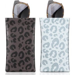 Tianyi-Étui Pour Lunettes De Soleil, (Lot De 2) Lunettes De Poche Portable, Sac Souple De Lunettes Boitier Lunettes Portable Voyage Pour Les Femmes Avec Un Chiffon De Nettoyage - Neuf