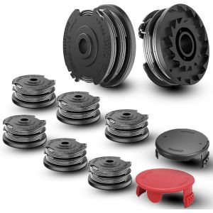 Bobine Fil Coupe Bordure ø1. 6mm Longueur 6.1,Convient Pour DéBroussailleuse Bosch Art 30-36 Li,Art 24/24+/27/27+/30/30+,Advanced Grasscut 36 (8 bobines+ 2 couvercle) - Neuf