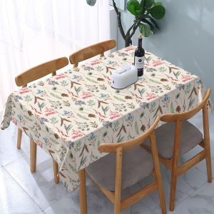 Sjzg-Nappe Essuyable Rectangulaire 60x120in(150x305cm) Nappe De Jardin Avec Fleurs &Eacute;piss&eacute;es Motif, D&eacute;coration De Table Pour Cuisinesalle &Agrave; Manger Nappe Outdoor R&eacute;sistant Aux Intemp&eacute;ries - Neuf