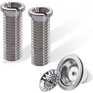 JGD-Lot de 2 vis creuses pour &eacute;vier de cuisine, vis creuses pour soupapes &agrave; tamis - En acier inoxydable - Accessoire pour &eacute;viers de cuisine, &eacute;vier &agrave; tamis (35 mm) - Neuf