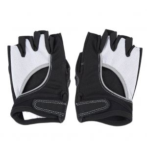Gants De Cyclisme Respirants En Microfibre, Demi-Doigts, Bandage Allonge (Gris) - Neuf