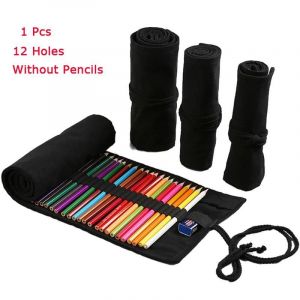 Trousse À Crayons Colorée À 12/24/36/48/72 Trous,Sac De Rangement Cosmétique,Fournitures Scolaires À La Mode.E1-12 Holes. - Neuf