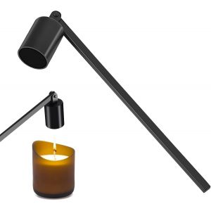 Eteignoir À Bougie, Eteignoir Bougie En Métal, Extincteur De Bougie En Acier Inoxydable À Long Manche, Etouffoir Bougie Pour Eteindre Les Flammes De La Mèche (Noir) - Neuf
