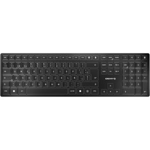 Kw 9100 Slim, Clavier Au Design Sans Fil, Disposition Espagnole (Qwerty), Connexion Au Choix Bluetooth Ou Radio 2,4 Ghz, Touches Plates, Rechargeable, Gris Anthracite - Neuf