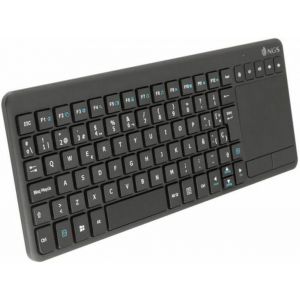 Tv Warrior Clavier Sans Fil 2.4Ghz Avec Touchpad Et Touches Multimédia Pour Smarttv, Odinateur Portable Ou Console De Jeux (Qwerty Spagnol) - Neuf