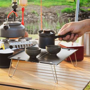 Petite Table Pliante UltraléGèRe Et Compacte, Pour Camping, RandonnéE, Pique-Nique, Plage - Neuf