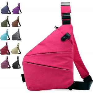 nzqaf-Sac de voyage antivol pour femme, sac de voyage anti-vol pour homme, sac à bandoulière antivol pour femme, sac antivol pour femme, Rose - Neuf
