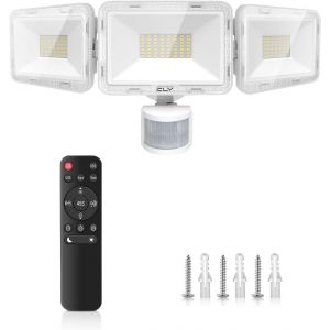 Asfasfq-70w Projecteur Led Exterieur Detecteur De Mouvement Et Télécommande, Eclairage Exterieur Avec Detecteur 6580lm Spot Led Extérieur Avec Détecteur Blanc Froid 6500k, Étanche Ip66 Pour Garage - Neuf