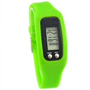 Montre Podom&egrave;tre Pour Enfants Avec &Eacute;cran Lcd, Compteur De Pas, Bracelet De Suivi D'activit&eacute; Physique, Verte - Neuf