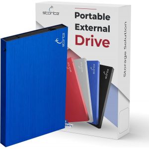 Disque Dur Externe Portable Usb 2.0 1To, Stockage De Sauvegarde, Transfert De Donn&eacute;es Rapide, Disque Dur Compatible Avec Mac/Ordinateur Portable/Ordinateur De Bureau (Bleu) - Neuf