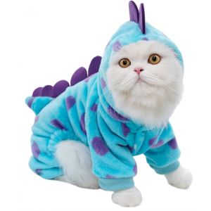Kalanka-Xiaoyu Dr&ocirc;le De Chien Dinosaure Costume Chiot Chat V&ecirc;tements Pour Animaux De Compagnie, Hiver Chaud Chiot Hoodie Pour Animaux De Compagnie Costume De Pantalons Pour Halloween No&euml;l, S - Neuf