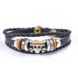 Bracelet Cuir Pu Luffy Cosplay - Taille 22cm - Neuf