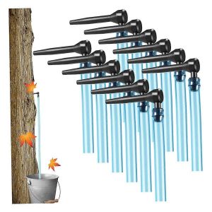 12 ensemble de robinets de sirop d'érable avec tubes de 24 pouces Fournitures de sirop d'érable Kit de taraudage de sirop d'érable antidérapant de qualité - Neuf