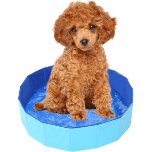 Jgd-Piscine Pour Chien Pliable, Piscine Pour Petits Chiens, Baignoire Pour Animaux, Peut &Ecirc;tre Utilis&eacute; Comme Pataugeoire Pour Chiens, Baignoire Pour Chien, Bassin &Agrave; Poissons, 50 X 10cm - Neuf