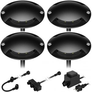 Lampe Led De Sol En Saillie Bunda, 2 Flammes, Noire Pour L'extérieur, Carrossable, Blanc Chaud, 4 Pièces[Amp748193] - Neuf