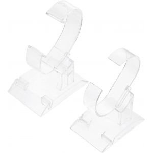 Présentoir De Montre En Acrylique Transparent,2pcs Porte-Montre,Porte-Montre,Bijoux Bracelet,Montre,Présentoir,Support,Porte-Montre - Neuf