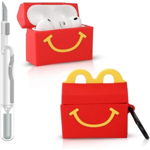 LORANKA-&Eacute;tui de protection en silicone pour AirPods Pro 3/Pro 3&egrave;me g&eacute;n&eacute;ration 2025, design peau mignonne, avec kit de nettoyage et mousqueton, &eacute;tui de protection multicolore pour gar&ccedil;ons et filles (R - Neuf