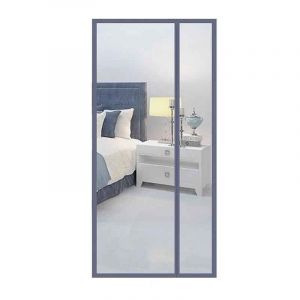 Rideau Magnétique Auto-Adhésif Magique,Fenêtre D'écran,Moustique,Fermeture Automatique,Force Magnétique Super Forte,Moustiquaire De Porte - Type Gray - Right Open-W80cm X H240cm - Neuf