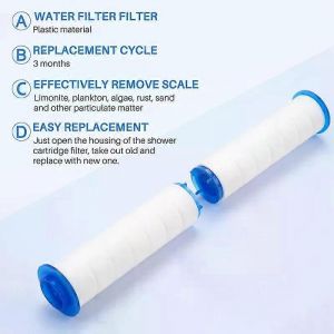 Filtre de douche de remplacement 10 pièces pour l'eau dure - filtre à eau de douche à haut rendement pour éliminer le chlore et le fluorure - Neuf