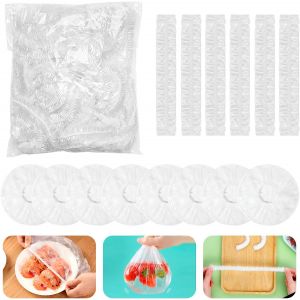 Jexnovashop-Lot De 350 Sacs De Conservation Avec &Eacute;lastique En Plastique Extensible - Pour Aliments, Bols, Fruits - Neuf