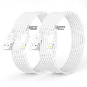 Thef-Câble Chargeur Iphone, Cable Iphone 3m+3m [Certifié Mfi], Câble Lightning Cable Usb Iphone Cable Iphone Charge Rapide Cordon Iphone Fil Chargeur Pour Iphone 14 13 12 11 Pro Max/Xs/Xr/8/7/6s/5/Se - Neuf