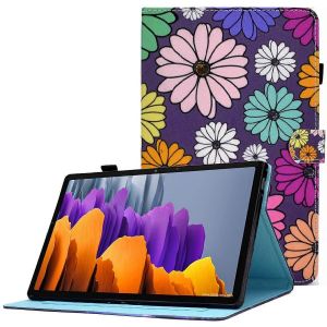 Pour Samsung Galaxy Tab S7 SM-T870 T875 S8 SM-X700 X706 Motif Impression PU Cuir Magnetique Couverture Ca - Neuf