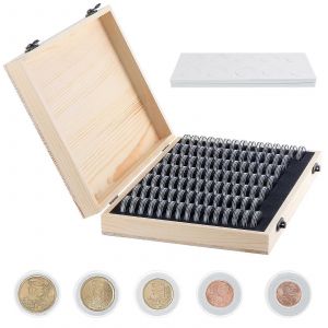 Nouveaux produits en 2023,Boîte de rangement de pièces en bois Boîte de rangement de pièces Collection commémorative 18mm / 20mm / 23mm / 25mm / 27mm / 30mm - Neuf
