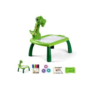 Kit de projection et de dessin de dinosaures avec table, films, gomme, livre et feutres de couleur pour enfants - Neuf