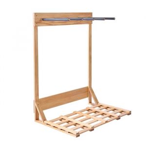 Support Vertical en Bois &agrave; 4 Niveaux pour Planches de Surf-Duoku-pour le Rangement et l'exposition de Snowboards - Neuf