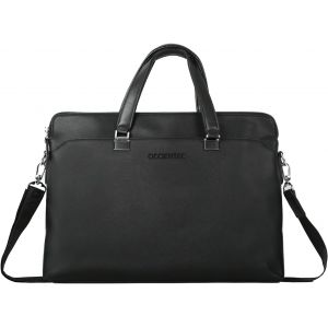 acdsgd-Sac Business Femme Homme Sac Serviette en PU Cuir Sac &agrave; Main Sacoche Porte Document (Noir-14pouces) - Neuf