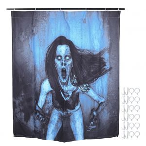 HJLIAN 1 rideau de douche decoratif pour fenetre, decoration d'Halloween, 170 x 200 cm - Neuf