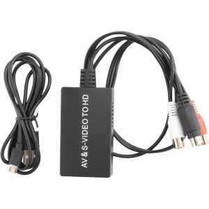 Convertisseur S-VidéO vers S-VidéO et 3RCA CVBS Composite vers Audio VidéO Convertisseur Support 1080P 720P.[W588] - Neuf