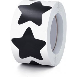 Rouleau Noir D'&eacute;toiles Autocollantes 3.8cm Grandes &Eacute;toiles Autocollantes &Eacute;tiquettes De No&euml;l Star Autocollants De R&eacute;compense D&eacute;coration Pour Enfants Enseignants Business 500 Pi&egrave;ces - Neuf