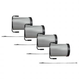 vhbw 4x Cartouche filtrante poussi&egrave;res fines remplacement pour Bernardo FP1 pour aspirateur &agrave; copeaux - Avec brosse de nettoyage - Neuf