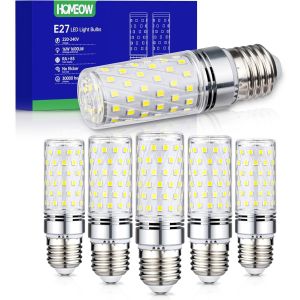 Yemaesre-Ampoule E27 Led Blanc Froid 6000k, 16w 1600lm, Équivalent 150w Lampe Halogène, Économie D'énergie Intérieur Led E27 Maïs, Non Dimmable, Ac 220-240v, Lot De 6 - Neuf