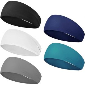 5 Pi&egrave;ces Bandeaux De Course Pour Hommes, Bande De Transpiration Pour Hommes Bandeaux De Sport Pour La Course &Agrave; Pied, Le Cyclisme, Le Basket-Ball, Le Yoga, L'entra&icirc;nement De Fitness Bandeaux - Neuf
