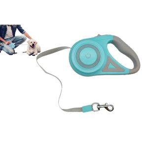 Laisse R&eacute;tractable Led 5 M Avec Lumi&egrave;re Rgb Pour Chiens - Verte - Neuf