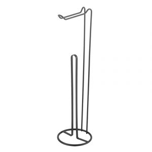 Porte-papier toilette avec r&eacute;serve en m&eacute;tal - Neuf