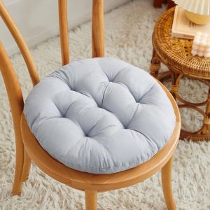 Lot De 4 Coussins De Chaise, Coussins De Sol, Coussins D'assise, Coussins Avec Rembourrage Pour Chaises De Jardin, Yoga, Méditation (40 Cm, Gris) - Neuf