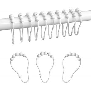 12 crochets de rideaux, cintre de rideau, rideau de douche, boucles de crochet pour - Neuf