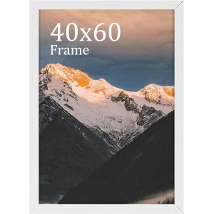 Cadre photo en bois 50 x 70 cm pour impression, cadre noir avec passe-partout, pour montage mural, verticalement ou horizontalement, 50 x 70 cm - Neuf