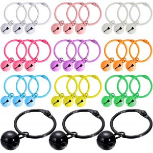 ERYI-Mousqueton Rond,Porte Clef Mousqueton,30 Pièces Anneau Porte Clef,Attache Porte Clé,Anneaux De Reliure,Anneaux Reliure Pour Travaux Manuels - Neuf