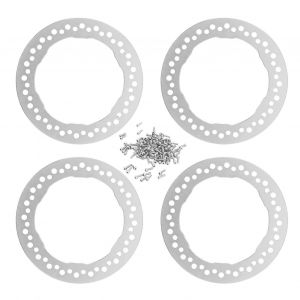 Anneaux De Verrouillage ExtéRieurs De Roue De 1.9 Pouces, 4 PièCes, Anneaux De Verrouillage De Roue De Remplacement En Alliage D'aluminium Pour Traxxas 1/10 Rc Voiture Argent - Neuf