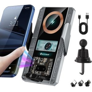 JGD-Support Telephone Voiture Induction, 66W T&ecirc;te Magn&eacute;tique Rapide Chargeur Support Telephone, Serrage Automatique 360&deg; avec Clip Ventilation pour iPhone 12 13 14 15 16,Samsung S24 S23 S22 - Neuf