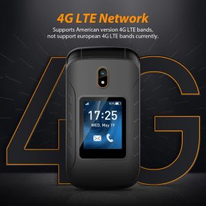 T&eacute;l&eacute;phone Portable Double &Eacute;cran 4G Bluetooth FM SOS Batterie Longue Dur&eacute;e Rouge YONIS - Neuf