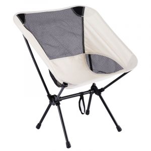 Chaise Pliante Portable Beige Pour L'extérieur, Tabouret De Camping Pliable, Siège Compact Et Portable Avec Sac De Transport Pour La Randonnée, Le Réveil Et Les Voyages - Neuf