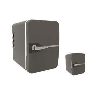 Mini-r&eacute;frig&eacute;rateur portable 6 L pour boissons et produits de beaut&eacute;, compatible voiture 12 V et maison 220 V, gris - Neuf